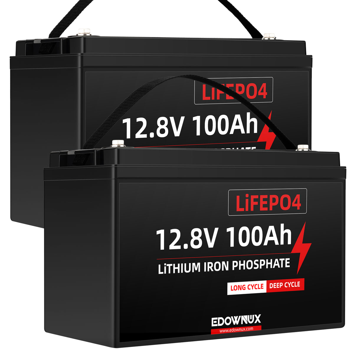 Edownux 12v 100Ah mini LIFEPO4 Battery BMS 100A 1280W, 100% Deep cycle 1280Wh